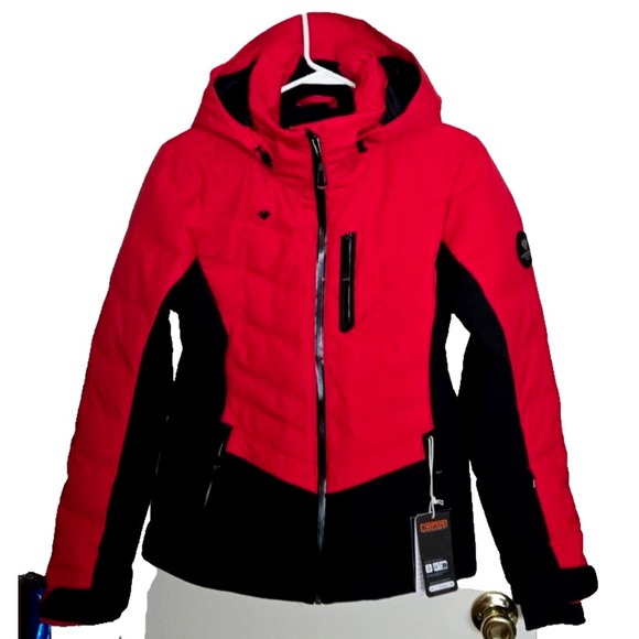 Obermeyer Cosima Down Jacket Women's Size 4 Red/Black NWT